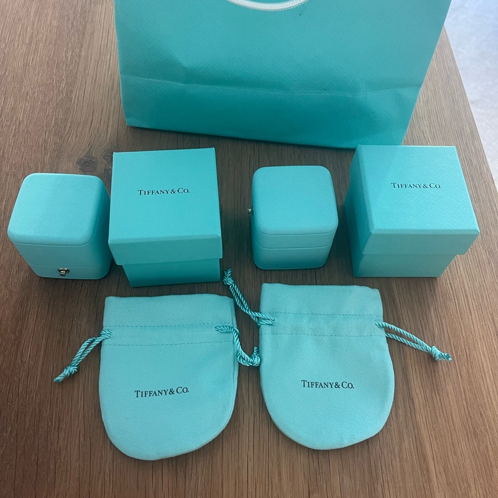 Tiffany two engagement ring box sets